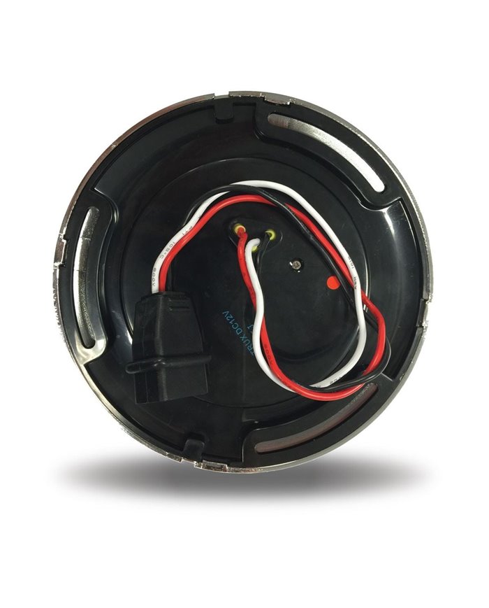 4" Flatline Flange Mount Clear Red LED (49 Diodes)