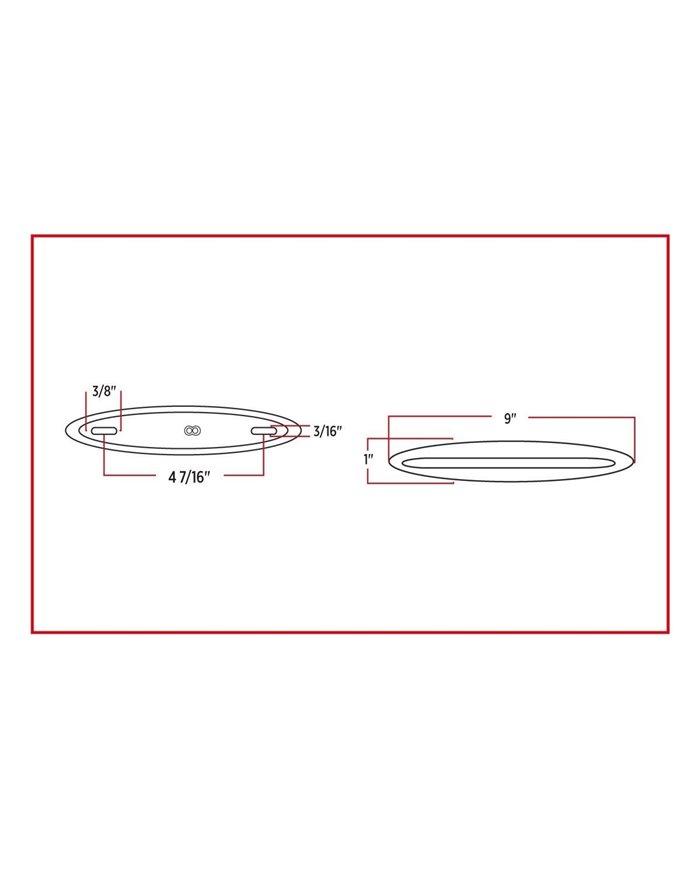 9" X 1" Flatline Color Slim-Line White Marker LED (14 Diodes) 9" X 1" Flatline Color Slim-Line White Marker LED (14 Diodes)