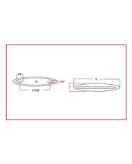 9" X 1" Flatline Color Slim-Line White Marker LED (14 Diodes) 9" X 1" Flatline Color Slim-Line White Marker LED (14 Diodes)