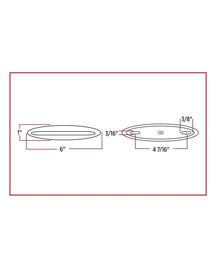Slim Marker Flatline Amber LED (9 Diodes)