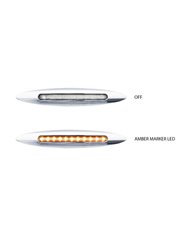 Slim Marker Flatline Clear Amber LED (9 Diodes)