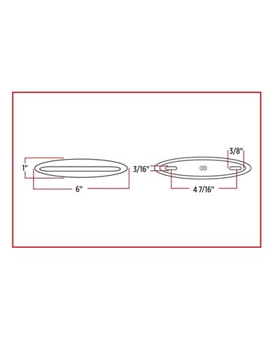 Slim Marker Flatline Clear Red LED (9 Diodes) Slim Marker Flatline Clear Red LED (9 Diodes)