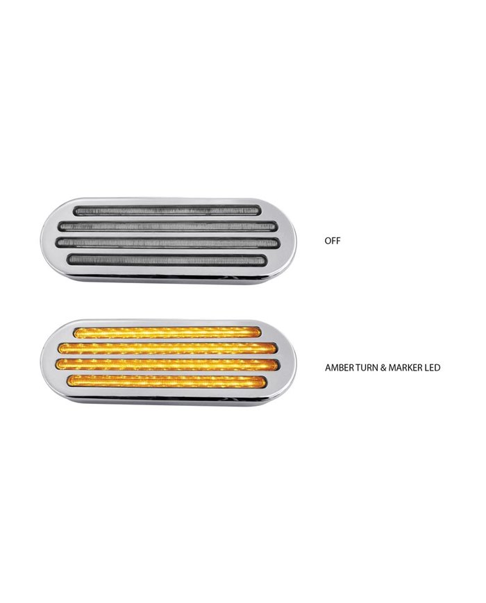 Oval Flatline Clear Amber LED (52 Diodes) Oval Flatline Clear Amber LED (52 Diodes)