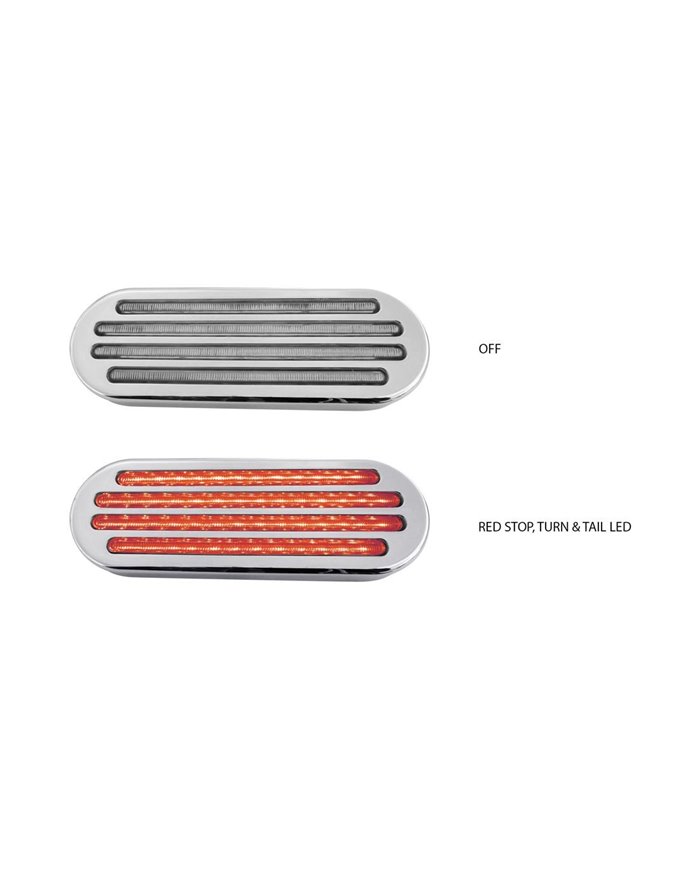 Oval Flatline Clear Red LED (52 Diodes) Oval Flatline Clear Red LED (52 Diodes)