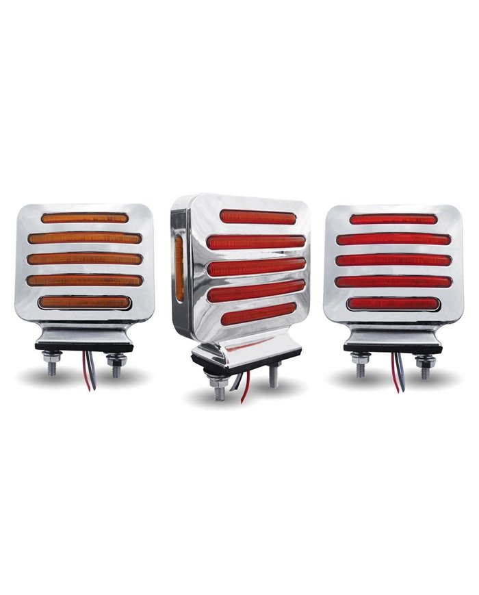 Flatline Double Face Double Post Square LED