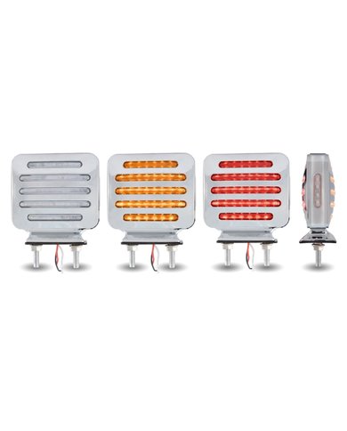 Flatline Double Face Double Post Square Clear LED Flatline Double Face Double Post Square Clear LED