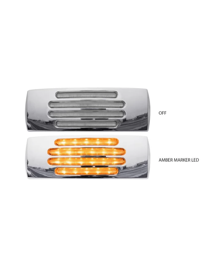 2" X 6" Flatline Clear Amber Trailer LED (22 Diodes) 2" X 6" Flatline Clear Amber Trailer LED (22 Diodes)