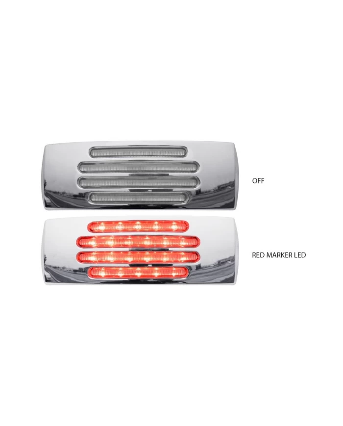 2" X 6" Flatline Clear Red Trailer LED (22 Diodes) 2" X 6" Flatline Clear Red Trailer LED (22 Diodes)