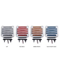 Dual Flatline Double Face Square Combination Amber/Red/Blue LED Dual Flatline Double Face Square Combination Amber/Red/Blue LED
