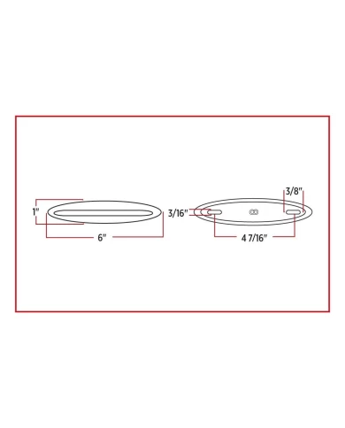 6" Slim Marker Dual Flatline Red/Purple LED (9 Diodes) 6" Slim Marker Dual Flatline Red/Purple LED (9 Diodes)