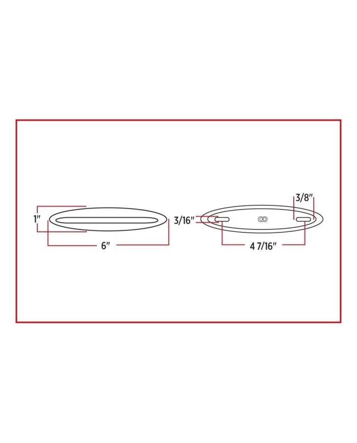 6" Slim Marker Dual Flatline Red/Purple LED (9 Diodes) 6" Slim Marker Dual Flatline Red/Purple LED (9 Diodes)