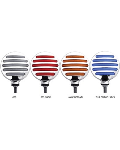 Dual Flatline Double Face Combination Amber/Red/Blue LED Dual Flatline Double Face Combination Amber/Red/Blue LED