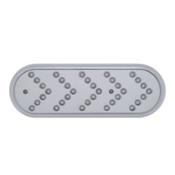 UP39477B-35 LED 6" Reflector Oval Sequential Turn Signal Light - Amber LED/Clear Lens (Bulk)