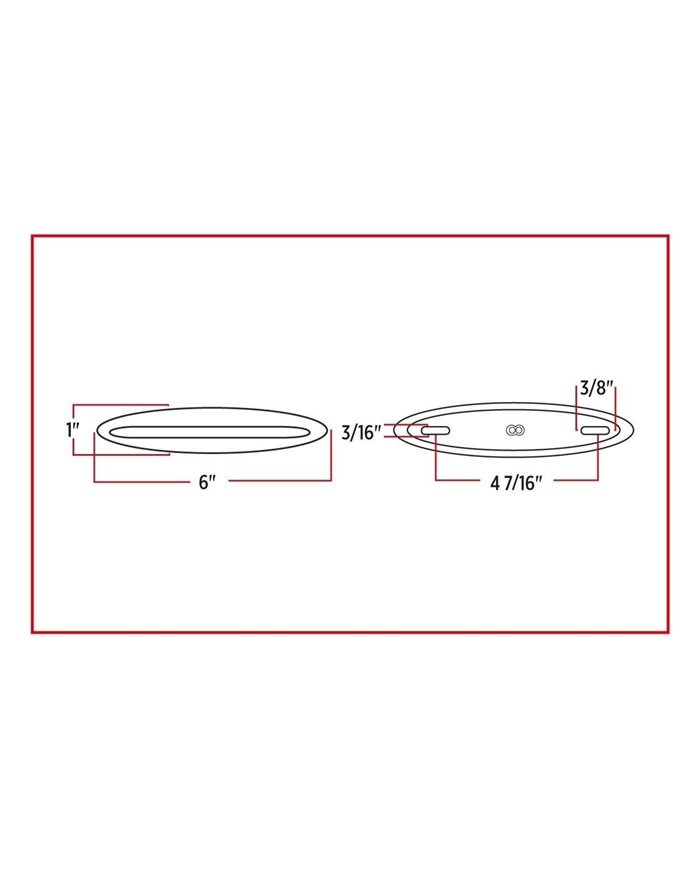 6" Slim Marker Dual Flatline Red/White LED (9 Diodes) 6" Slim Marker Dual Flatline Red/White LED (9 Diodes)