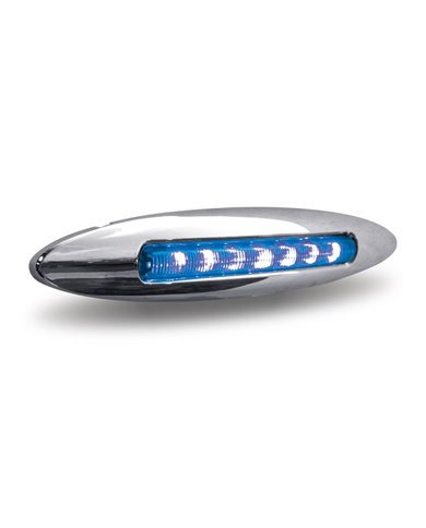6" Slim Marker Dual Flatline Amber/Blue LED (9 Diodes) 6" Slim Marker Dual Flatline Amber/Blue LED (9 Diodes)