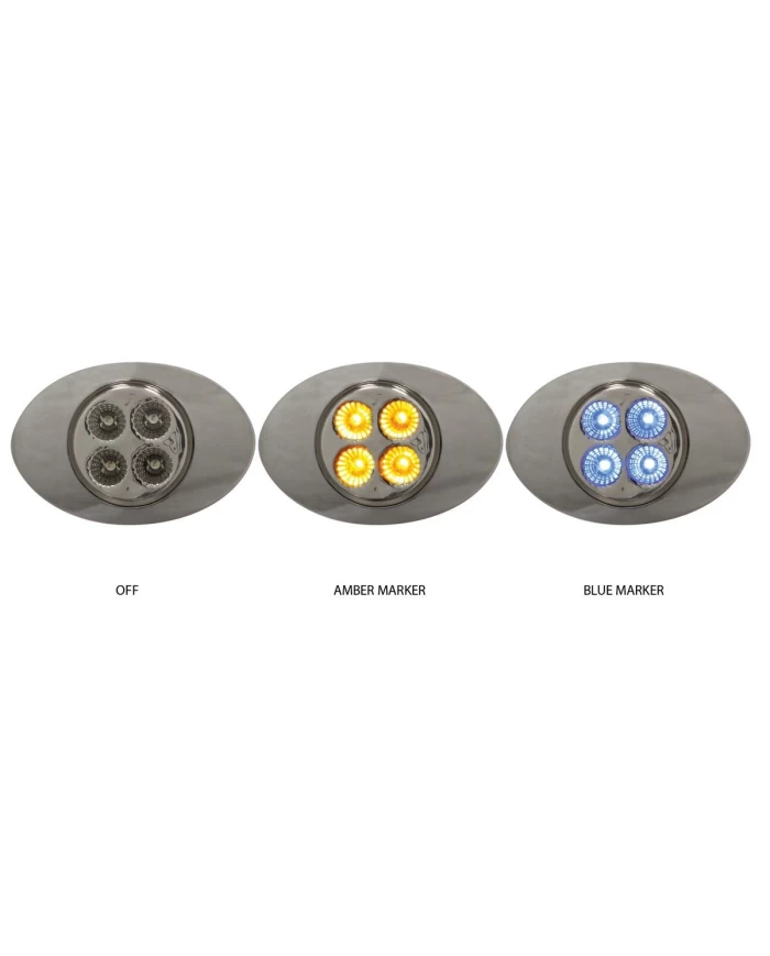 Marker M3 Style Dual Revolution Amber/Blue LED (4 Diodes)