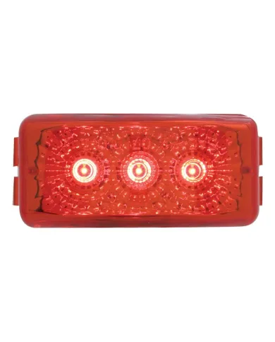 UP39524-3 LED Reflector Light (Clearance/Marker) - Red LED/Red Lens