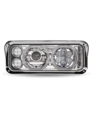 Rectangular Halo LED Projector Headlight Assembly - Chrome (Passenger Side) Rectangular Halo LED Projector Headlight Assembly - Chrome (Passenger Side)