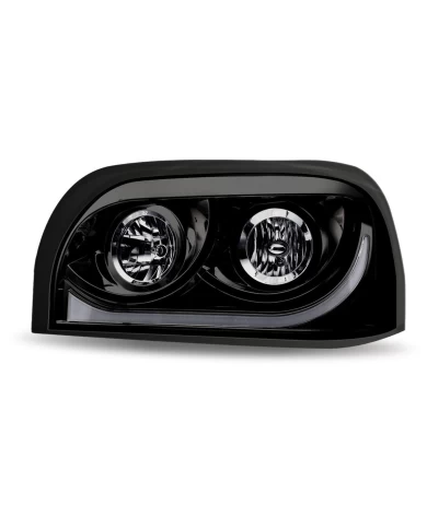 Freightliner Century Halogen Projector Headlight Assembly - Black (Driver Side) Freightliner Century Halogen Projector Headlight Assembly - Black (Driver Side)