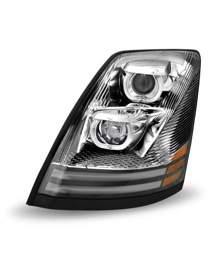 Volvo VNL LED Projector Headlight Assembly - Chrome (Driver Side) Volvo VNL LED Projector Headlight Assembly - Chrome (Driver Side)