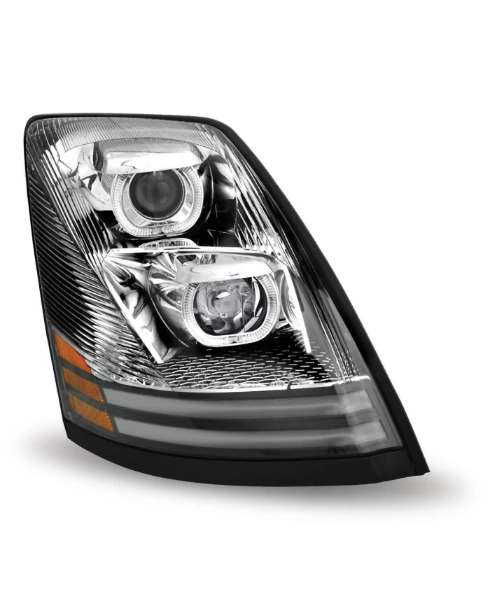 Volvo VNL LED Projector Headlight Assembly - Chrome (Passenger Side) Volvo VNL LED Projector Headlight Assembly - Chrome (Passenger Side)