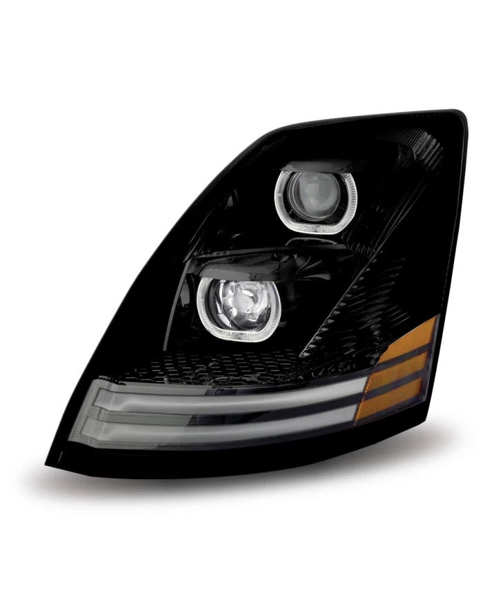 Volvo VNL LED Projector Headlight Assembly - Black (Driver Side) Volvo VNL LED Projector Headlight Assembly - Black (Driver Side)