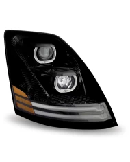 Volvo VNL LED Projector Headlight Assembly - Black (Passenger Side) Volvo VNL LED Projector Headlight Assembly - Black (Passenger Side)