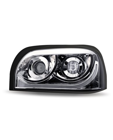 Freightliner Century LED Projector Headlight Assembly - Chrome (Driver Side) Freightliner Century LED Projector Headlight Assembly - Chrome (Driver Side)