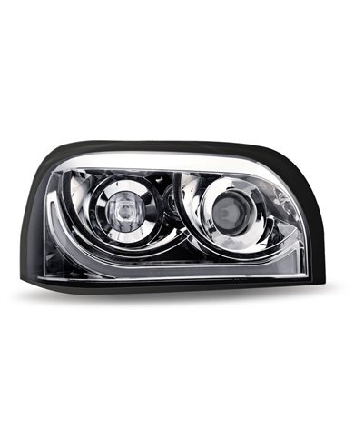 Freightliner Century LED Projector Headlight Assembly - Chrome (Passenger Side) Freightliner Century LED Projector Headlight Assembly - Chrome (Passenger Side)