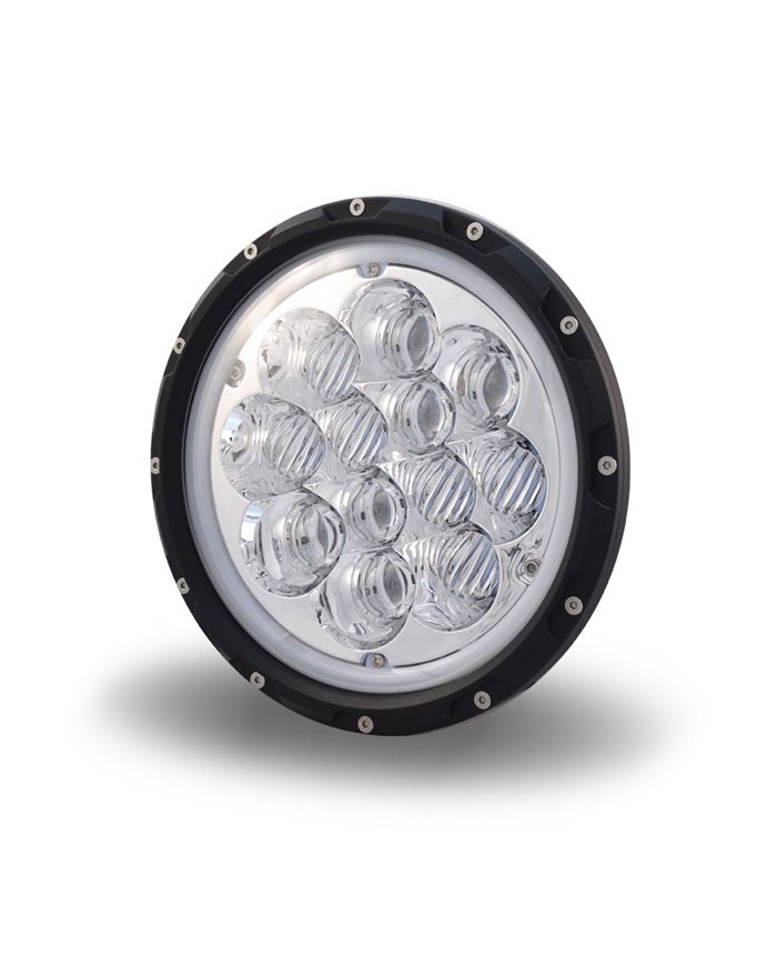 7" Round Economy LED Headlight with Adapter Plug (3000 Lumens) - Not DOT Approved 7" Round Economy LED Headlight with Adapter Plug (3000 Lumens) - Not DOT Approved