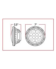 7" Round Economy LED Headlight with Adapter Plug (3000 Lumens) - Not DOT Approved 7" Round Economy LED Headlight with Adapter Plug (3000 Lumens) - Not DOT Approved