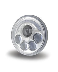 5.75" Standard LED Projector Headlight with White Auxiliary Accent - High Beam (1400 Lumens) 5.75" Standard LED Projector Headlight with White Auxiliary Accent - High Beam (1400 Lumens)