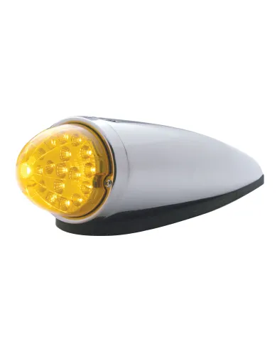 UP39535-17 LED Watermelon Clear Reflector Cab Light Kit - Amber LED/Amber Lens