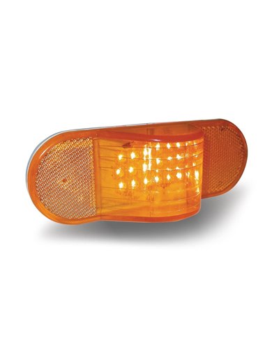 Oval Side Turn Signal & Marker LED Light with Hump (18 Diodes) Oval Side Turn Signal & Marker LED Light with Hump (18 Diodes)