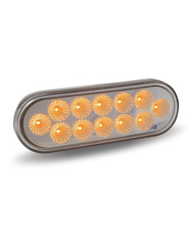 Oval Clear Amber Stop, Turn & Tail LED (12 Diodes) Oval Clear Amber Stop, Turn & Tail LED (12 Diodes)