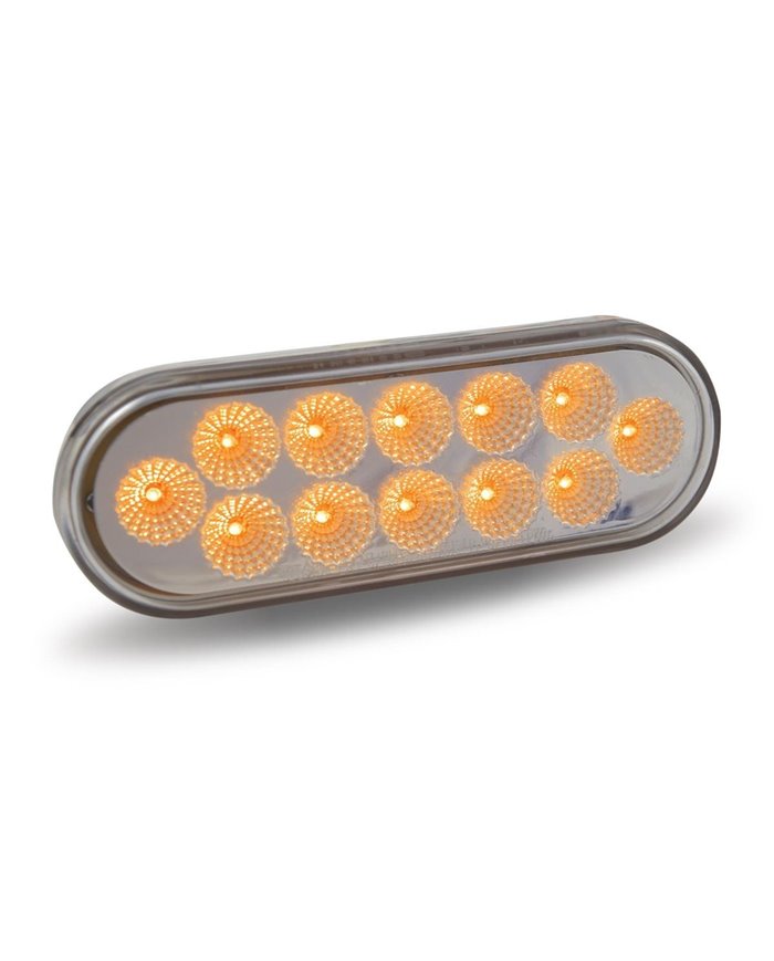 Oval Clear Amber Stop, Turn & Tail LED (12 Diodes) Oval Clear Amber Stop, Turn & Tail LED (12 Diodes)