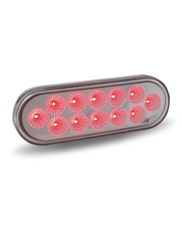 Oval Clear Red Stop, Turn & Tail LED (12 Diodes)