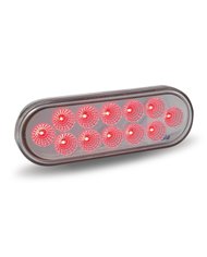 Oval Clear Red Stop, Turn & Tail LED (12 Diodes)