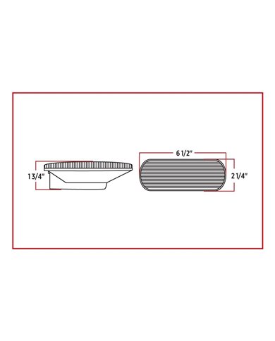 Oval Mirror Red Stop, Turn & Tail LED (13 Diodes) Oval Mirror Red Stop, Turn & Tail LED (13 Diodes)