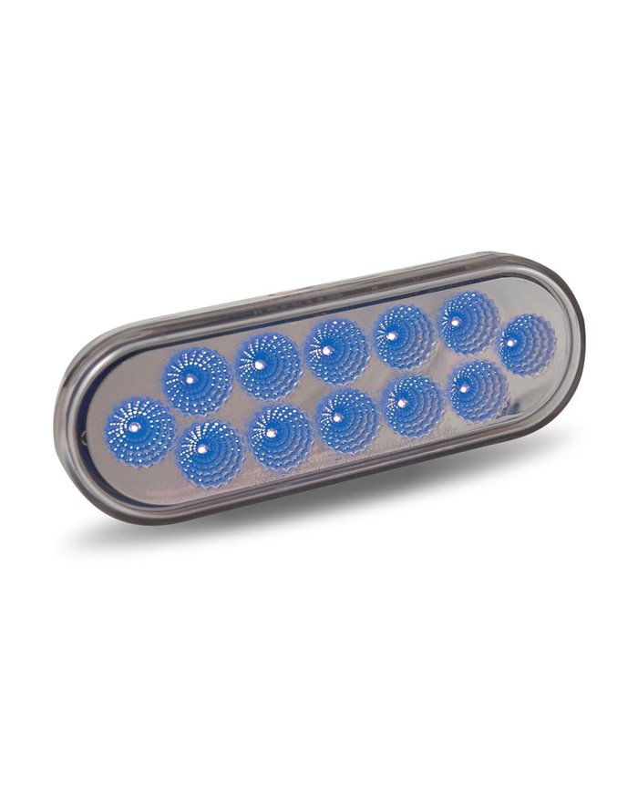 Oval Dual Revolution Amber/Blue LED Oval Dual Revolution Amber/Blue LED