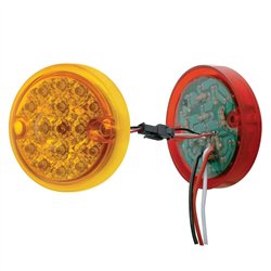 UP39559-30 LED 3" Dual Function Reflector Double Face Light Kit - Amber & Red LED/Amber & Red Lens