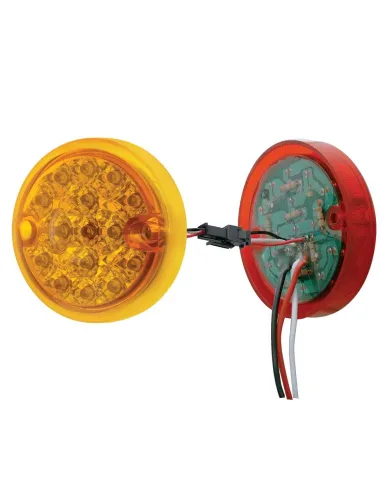 UP39559-30 LED 3" Dual Function Reflector Double Face Light Kit - Amber & Red LED/Amber & Red Lens