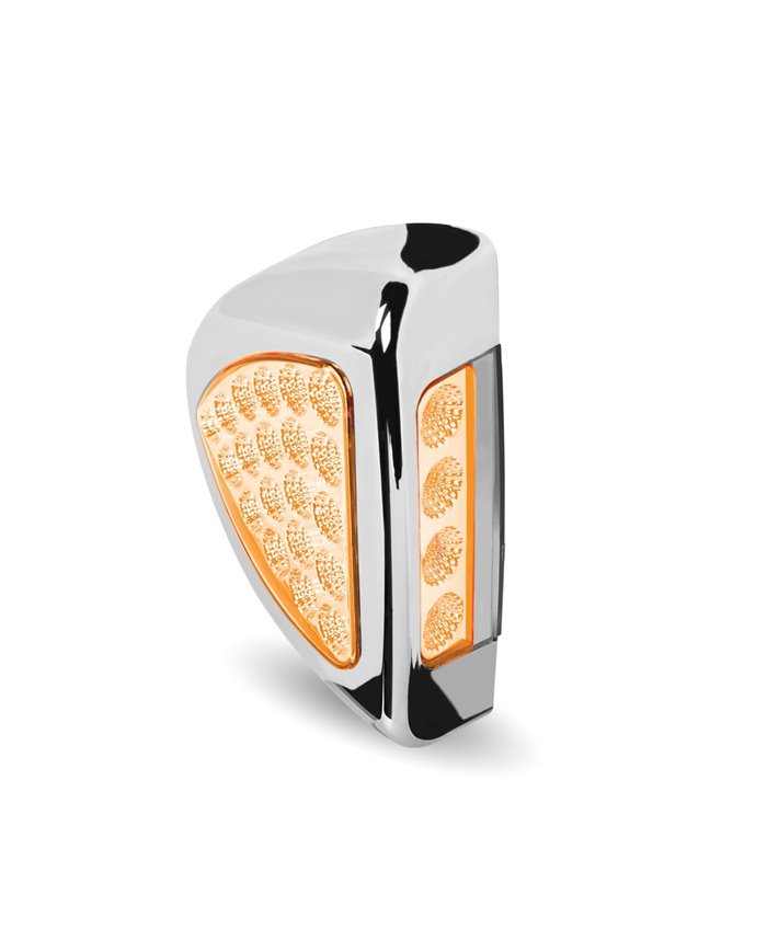 Peterbilt Side Headlight Triangle Dual Revolution Amber/Blue LED (24 Diodes) Peterbilt Side Headlight Triangle Dual Revolution Amber/Blue LED (24 Diodes)