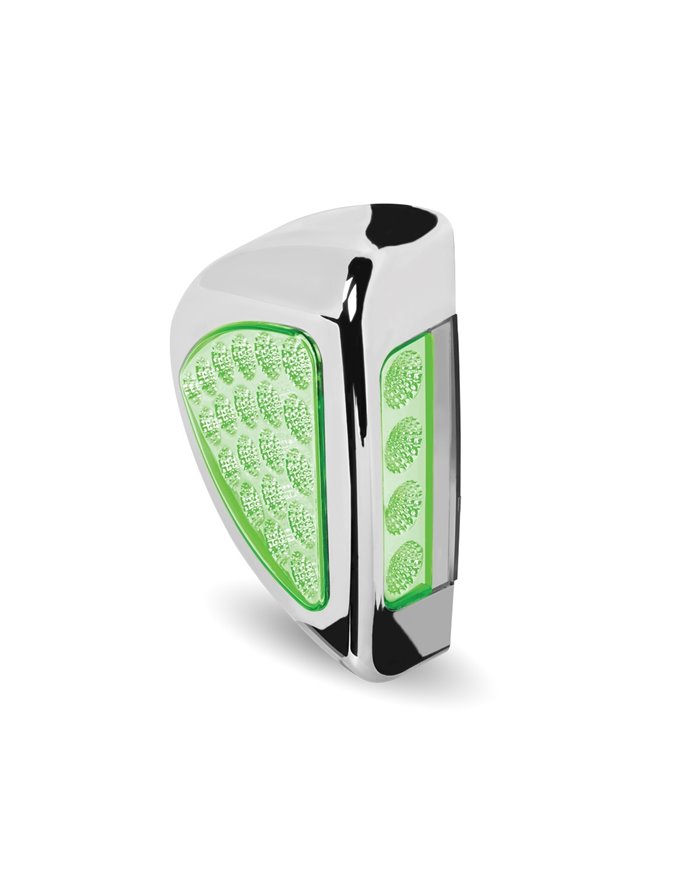 Peterbilt Side Headlight Triangle Dual Revolution Amber/Green LED (24 Diodes) Peterbilt Side Headlight Triangle Dual Revolution Amber/Green LED (24 Diodes)