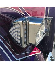 Peterbilt Side Headlight Triangle Dual Revolution Amber/Purple LED (24 Diodes) Peterbilt Side Headlight Triangle Dual Revolution Amber/Purple LED (24 Diodes)