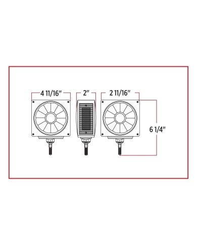 Super Diode Double Face Single Post Square Clear LED - Driver Side (38 Diodes) Super Diode Double Face Single Post Square Clear LED - Driver Side (38 Diodes)