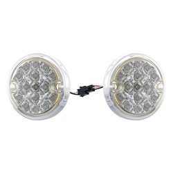 UP39560-30 LED 3" Dual Function Reflector Double Face Light Kit - Amber & Red LED/Clear Lens