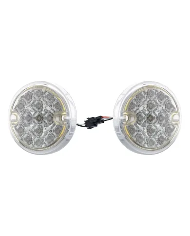 UP39560-30 LED 3" Dual Function Reflector Double Face Light Kit - Amber & Red LED/Clear Lens