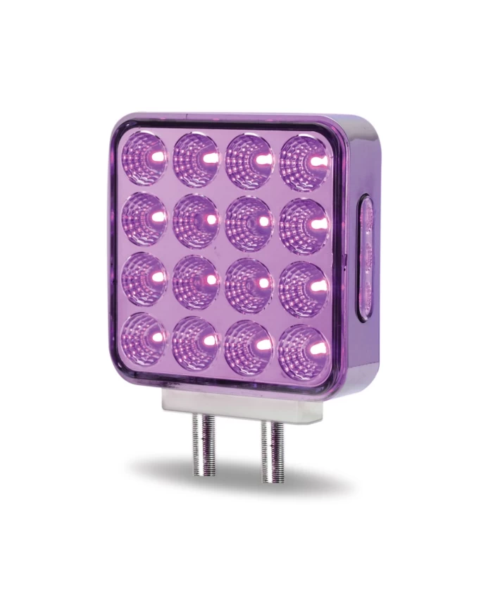 Dual Revolution Double Face Double Post Square LED (Amber/Red/Purple) - (44 Diodes) Dual Revolution Double Face Double Post Square LED (Amber/Red/Purple) - (44 Diodes)