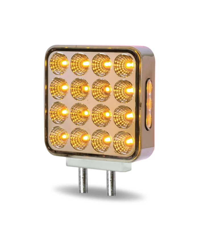 Dual Revolution Double Face Double Post Square LED (Amber/Red/Purple) - (44 Diodes) Dual Revolution Double Face Double Post Square LED (Amber/Red/Purple) - (44 Diodes)